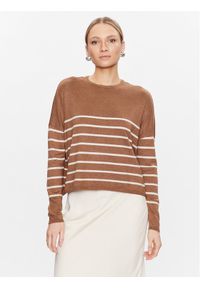 Culture Sweter Annemarie 50109338 Brązowy Boxy Fit. Kolor: brązowy. Materiał: wiskoza #1