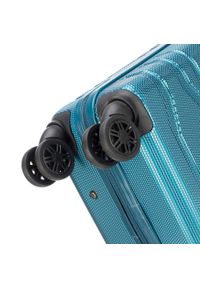 Wittchen - Duża walizka z polikarbonu tłoczona. Kolor: niebieski. Materiał: guma #6