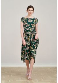 Marie Zélie - Sukienka Antea Irises. Materiał: wiskoza, materiał. Długość rękawa: krótki rękaw. Typ sukienki: asymetryczne #2