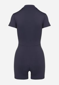 Born2be - Granatowy Taliowany Rozpinany Kombinezon Devioris. Okazja: na co dzień. Kolor: niebieski. Styl: klasyczny, casual #3