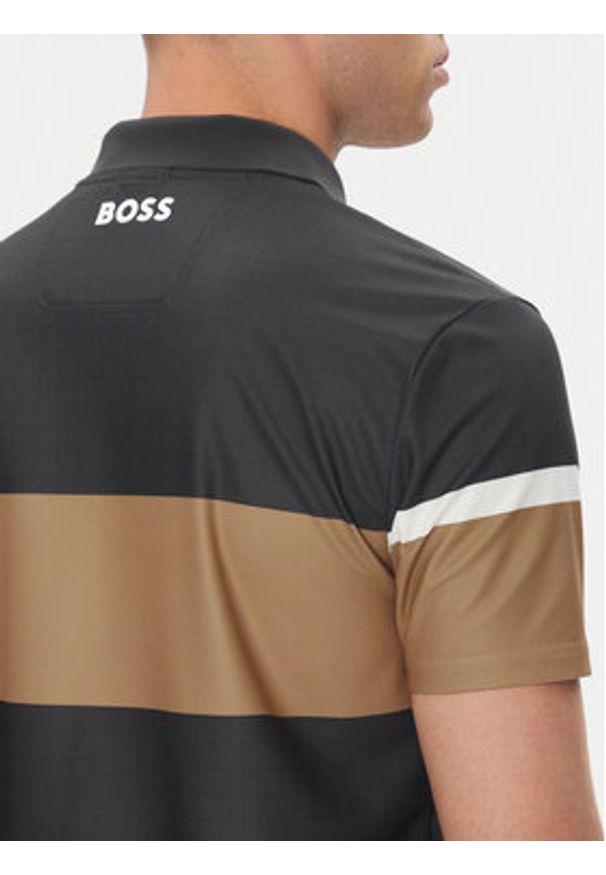 BOSS Polo Paddy The Open 25 50548813 Czarny Regular Fit. Typ kołnierza: polo. Kolor: czarny. Materiał: syntetyk