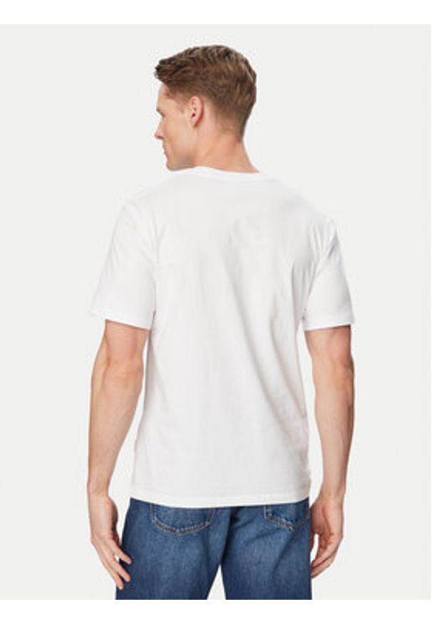 Jack & Jones T-Shirt Montauk Type 12290887 Biały Regular Fit. Kolor: biały. Materiał: bawełna