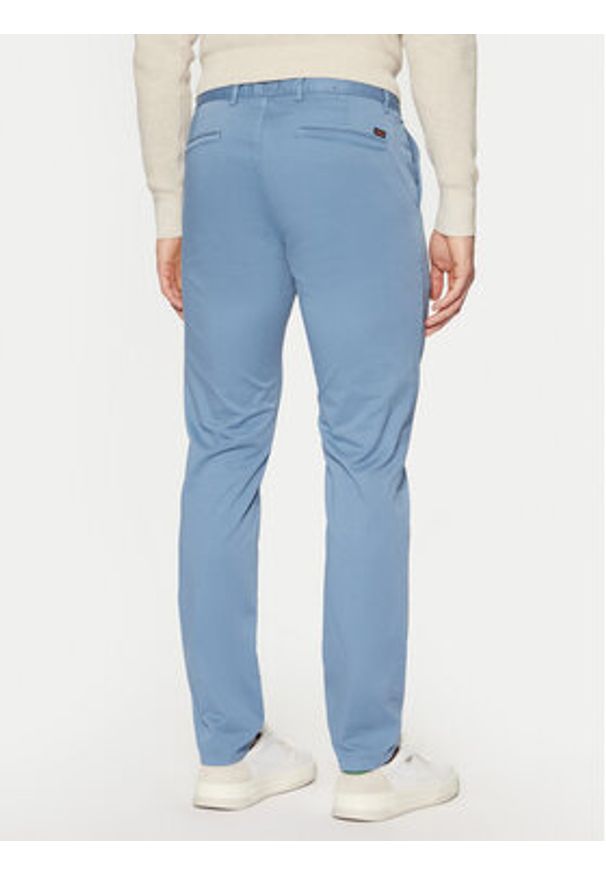 BOSS Chinosy 50510933 Niebieski Slim Fit. Kolor: niebieski. Materiał: bawełna