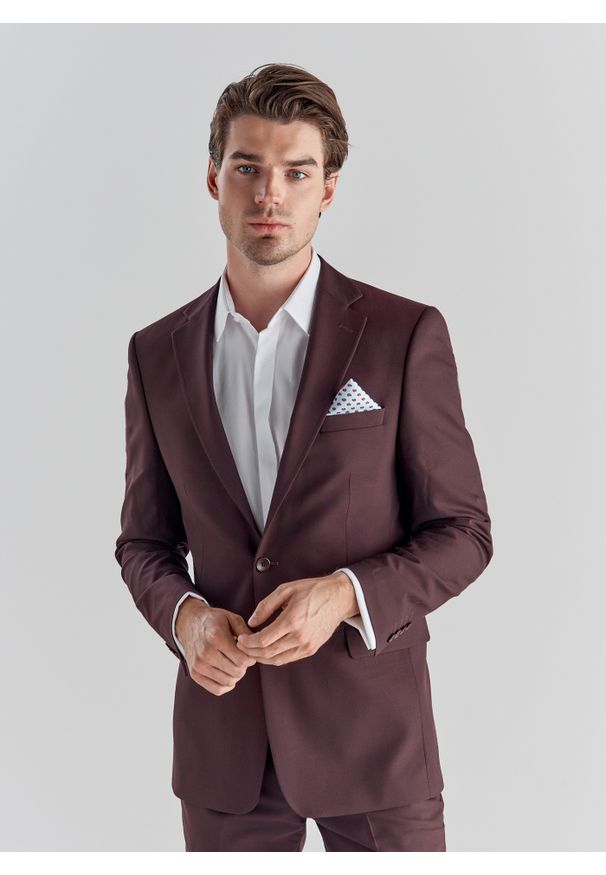 Pako Lorente - PAKO LORENTE – Spodnie męskie garniturowe P21WF-6G-079-D. Materiał: poliester, elastan, wiskoza. Wzór: gładki. Styl: elegancki