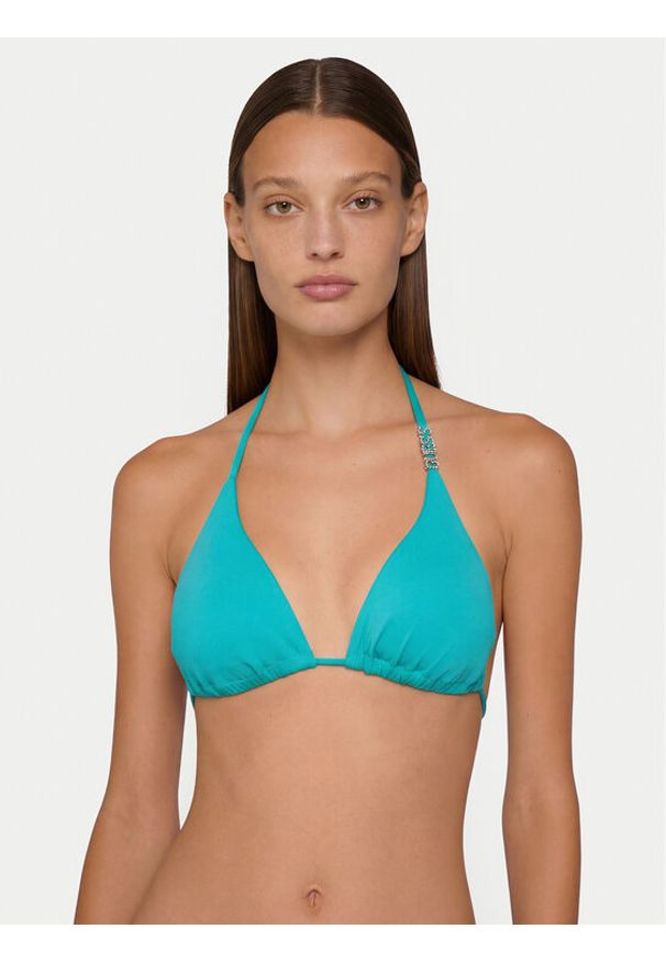 Guess Góra od bikini E6GJ30 MC040 Niebieski. Kolor: niebieski. Materiał: syntetyk