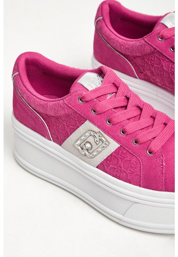 Liu Jo - Sneakersy damskie zamszowe LIU JO. Materiał: zamsz