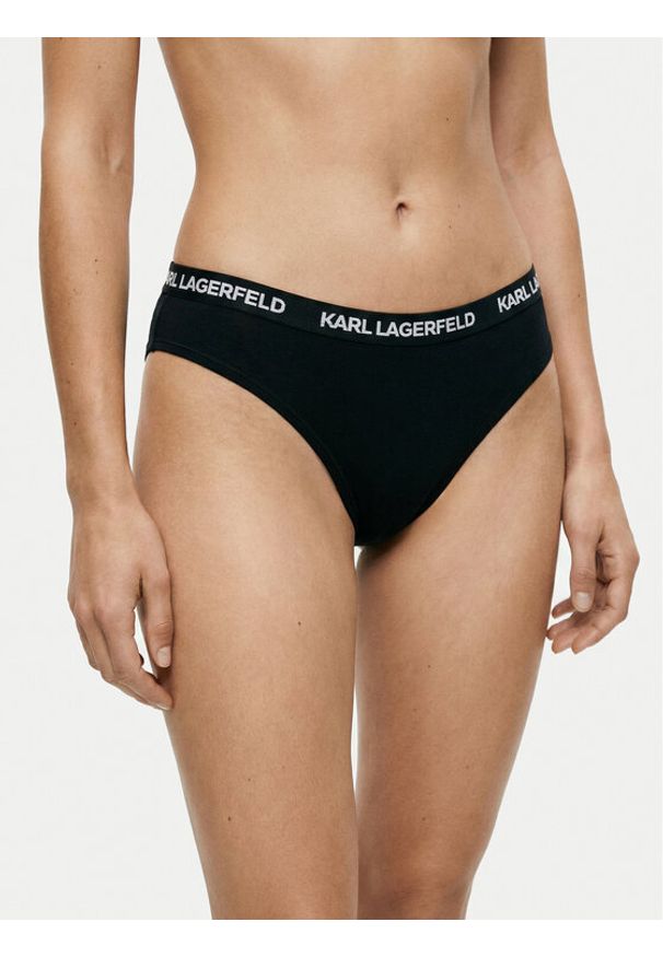 Karl Lagerfeld - KARL LAGERFELD Komplet stringów B1W47031 Czarny. Kolor: czarny. Materiał: bawełna