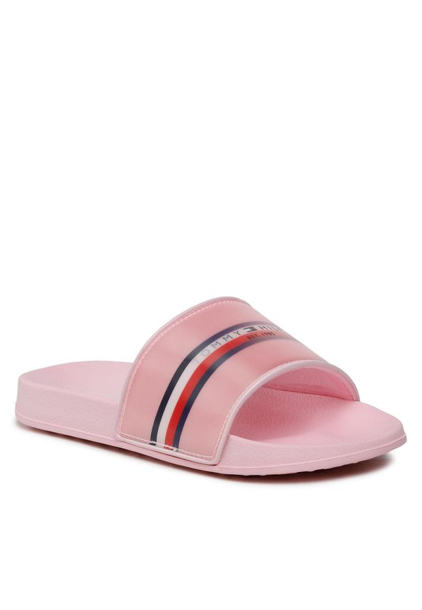 TOMMY HILFIGER - Klapki Tommy Hilfiger Reflective Pool Slide T3A0-32803-1172 S Pink 302. Kolor: różowy