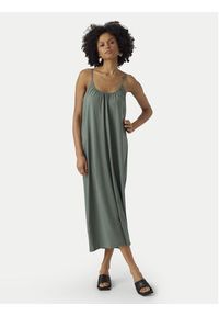Vero Moda Sukienka letnia Luna 10286077 Zielony Regular Fit. Kolor: zielony. Materiał: bawełna. Sezon: lato