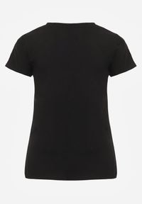 Born2be - Czarny Basicowy T-shirt Acatine. Okazja: na co dzień. Kolor: czarny. Materiał: dzianina. Styl: casual #6
