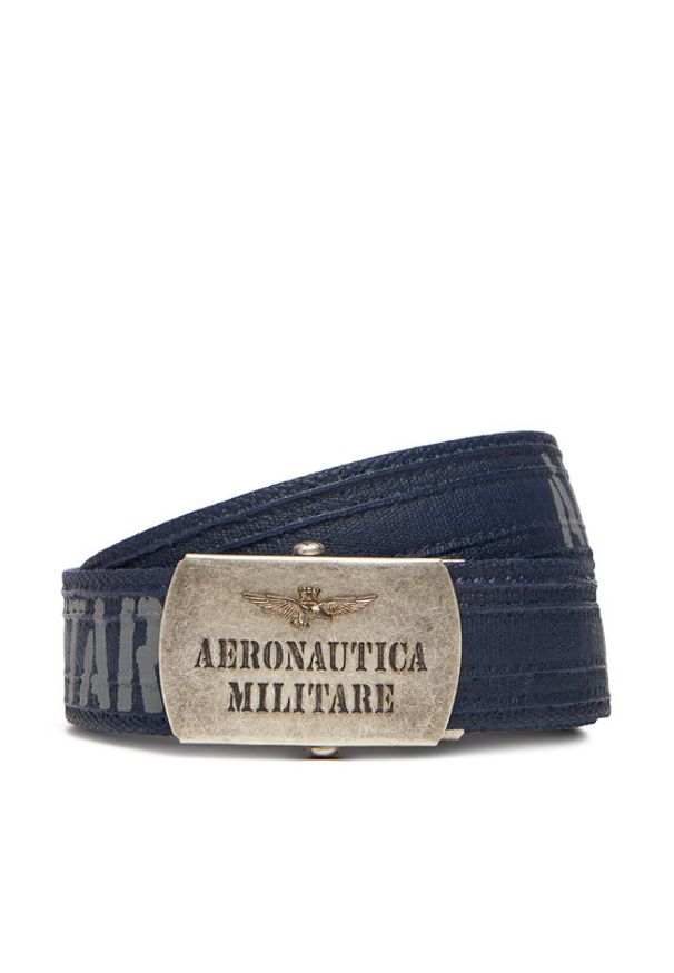Aeronautica Militare Pasek Męski 252CI0317UCT03585 Granatowy. Kolor: niebieski. Materiał: materiał