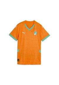 Puma - Damska koszulka domowa Wybrzeże Kości Słoniowej 2025 PUMA. Kolor: zielony, pomarańczowy, wielokolorowy, żółty. Wzór: aplikacja. Sport: piłka nożna