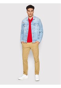 Tommy Jeans Kurtka jeansowa DM0DM12746 Niebieski Regular Fit. Kolor: niebieski. Materiał: bawełna
