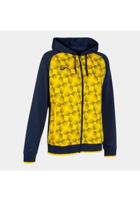 Bluza do piłki nożnej damska Joma Supernova III rozpinana. Kolor: niebieski, żółty, wielokolorowy. Sport: piłka nożna