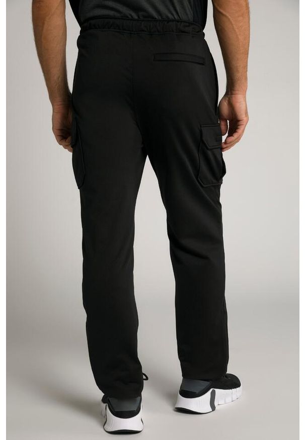 JAY-PI - Męskie Spodnie funkcyjne bojówki outdoor krój podstawowy. Kolekcja: plus size. Kolor: czarny. Materiał: elastan, poliester, materiał. Długość: długie. Sport: outdoor