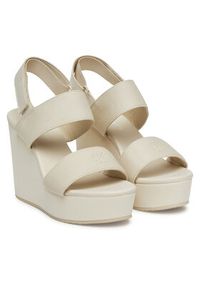 Calvin Klein Jeans Sandały Wedge Sandal Webbing In YW0YW01790 Szary. Kolor: szary. Materiał: materiał