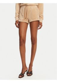 Juicy Couture Szorty sportowe Tamia JCWH121001 Beżowy Regular Fit. Kolor: beżowy. Materiał: syntetyk