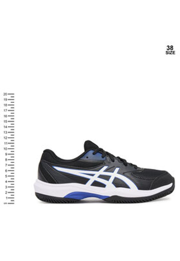Asics Buty do tenisa Gel-Game Gs Clay/Oc 1044A082 Czarny. Kolor: czarny. Materiał: skóra. Sport: tenis