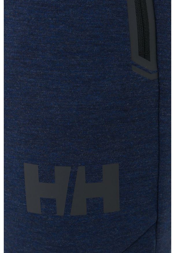 Helly Hansen spodnie męskie kolor szary gładkie. Kolor: niebieski. Materiał: materiał, włókno. Wzór: gładki