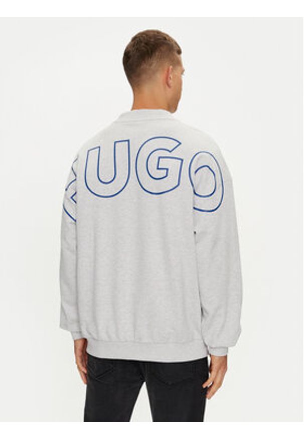 Hugo Bluza Noriche 50517004 Szary Loose Fit. Kolor: szary. Materiał: bawełna