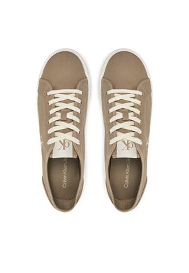 Calvin Klein Jeans Tenisówki Ess Vulc Low Mg Canvas YM0YM01209 Beżowy. Kolor: beżowy. Materiał: materiał