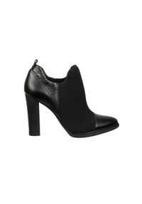 Botki Calvin Klein Joy Black Black 098022, Czarny, Skóra naturalna - 38. Zapięcie: bez zapięcia. Kolor: czarny. Materiał: materiał, guma. Styl: elegancki #1