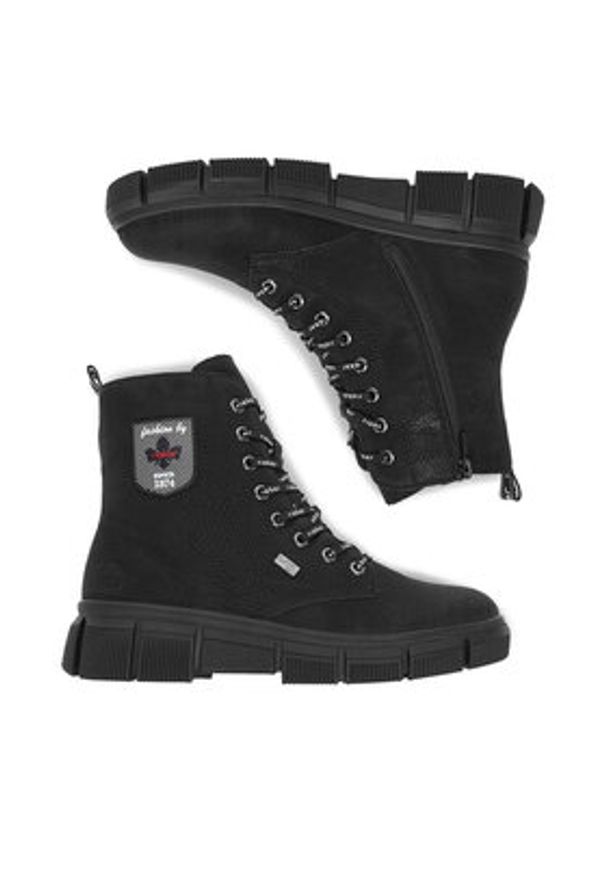 Rieker Trzewiki CEO-X3410-00 Czarny. Kolor: czarny. Materiał: syntetyk, materiał