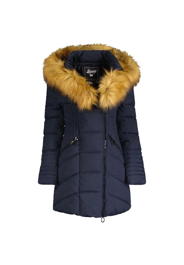 Kurtka zimowa damska Geographical Norway Chaya Eo BS Lady 068, granatowa.. Kolor: niebieski. Materiał: poliester, materiał. Sezon: zima. Sport: turystyka piesza