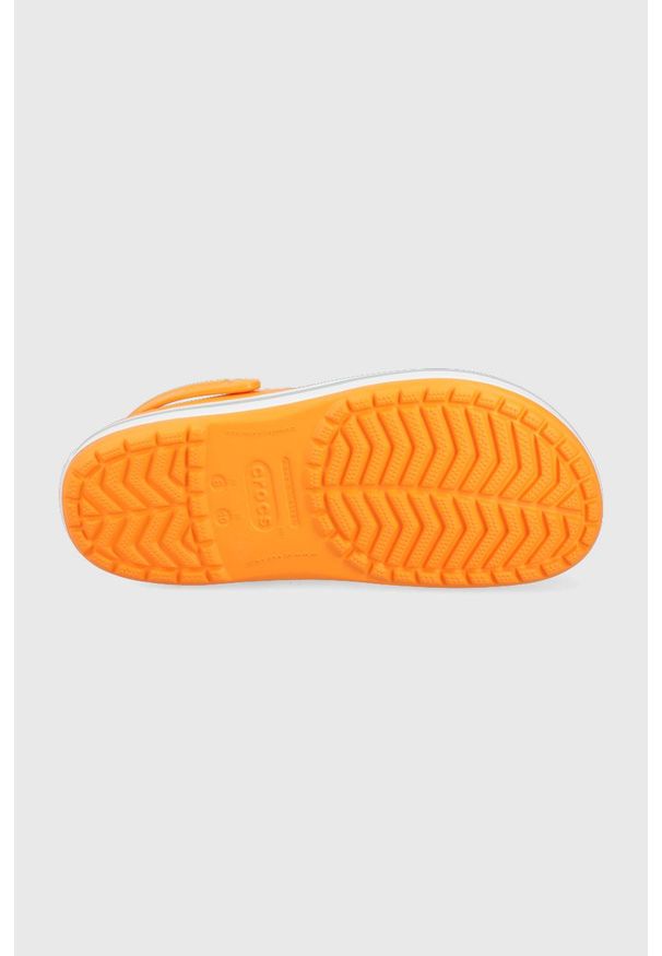 Crocs klapki kolor pomarańczowy. Nosek buta: okrągły. Kolor: pomarańczowy. Materiał: materiał. Wzór: gładki