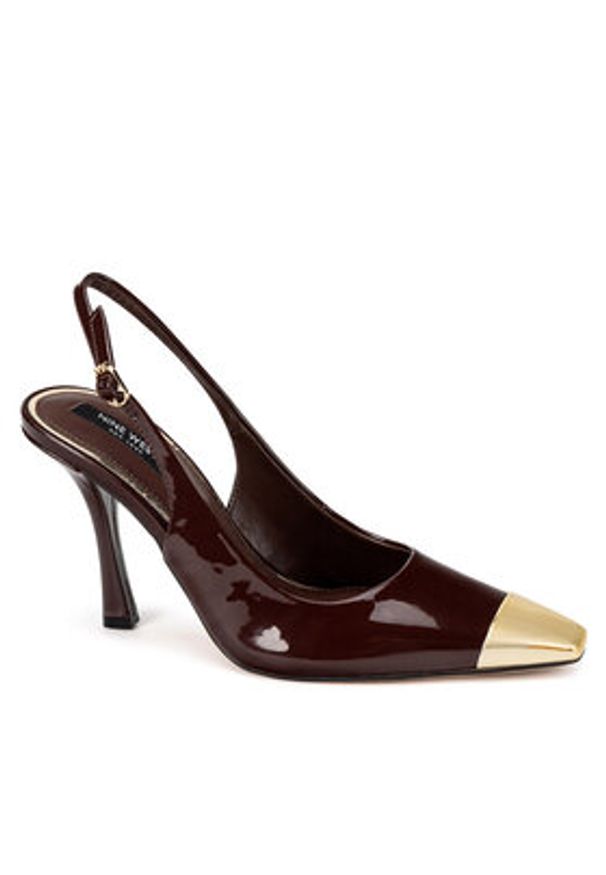 Nine West Sandały WFA3376-1 Brązowy. Kolor: brązowy. Materiał: skóra