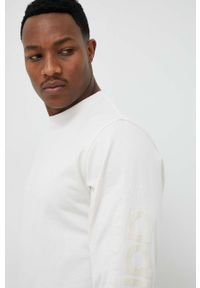 Adidas - adidas longsleeve bawełniany kolor beżowy gładki. Kolor: beżowy. Materiał: bawełna. Długość rękawa: długi rękaw. Wzór: gładki #3