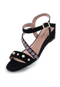 ZIKKO - Damskie buty letnie Tamiko roz. 39 czarne. Zapięcie: pasek. Kolor: czerwony, niebieski, wielokolorowy. Sezon: lato #1