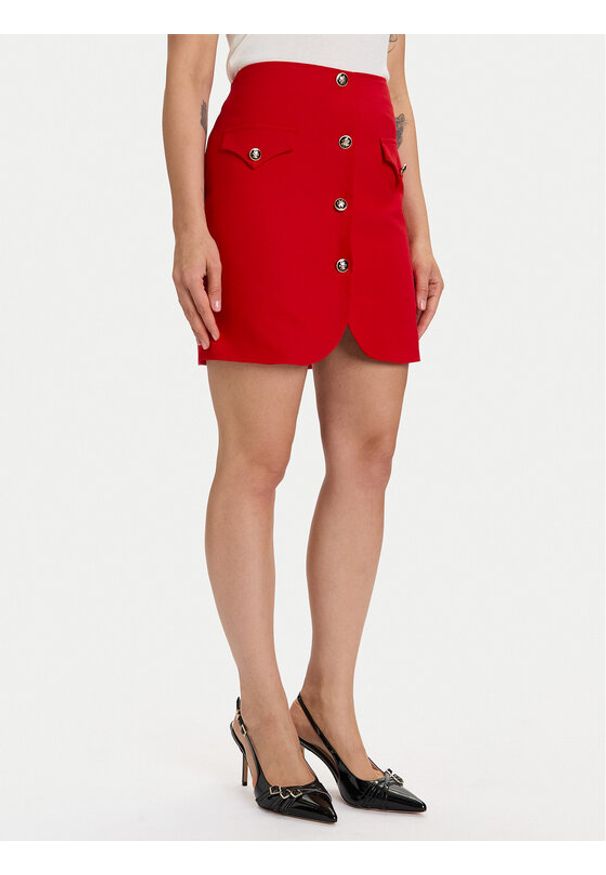 Morgan Spódnica mini 252-JADOR.F Czerwony Slim Fit. Kolor: czerwony. Materiał: syntetyk
