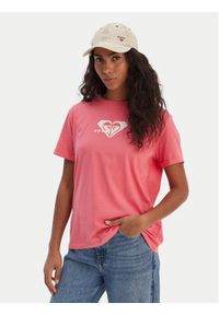 Roxy T-Shirt Oceanregular ERJZT06078 Różowy Regular Fit. Kolor: różowy. Materiał: bawełna #1