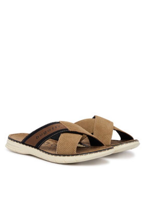 Bugatti Klapki 315-A32861469 Beżowy ciemny. Kolor: beżowy. Materiał: skóra