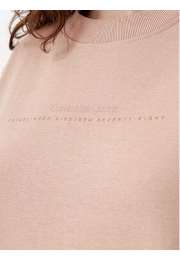 Calvin Klein Jeans Bluza Institutional Graphic J20J224731 Pomarańczowy Regular Fit. Kolor: pomarańczowy. Materiał: bawełna