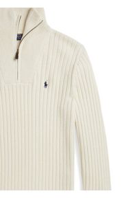 Polo Ralph Lauren Sweter 710974167003 Beżowy Regular Fit. Typ kołnierza: polo. Kolor: beżowy. Materiał: bawełna