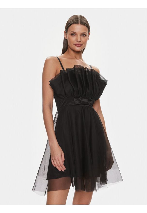 Rinascimento Sukienka koktajlowa CFC0117834003 Czarny Regular Fit. Kolor: czarny. Materiał: syntetyk. Styl: wizytowy