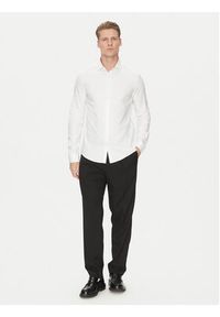 Calvin Klein Koszula K10K114310 Biały Slim Fit. Kolor: biały. Materiał: bawełna #3