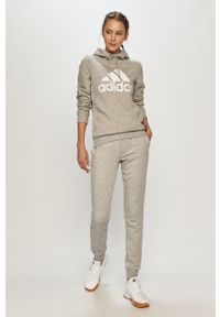 Adidas - adidas - Bluza GL0719. Okazja: na co dzień. Kolor: szary. Długość rękawa: długi rękaw. Długość: długie. Wzór: nadruk. Styl: casual #4