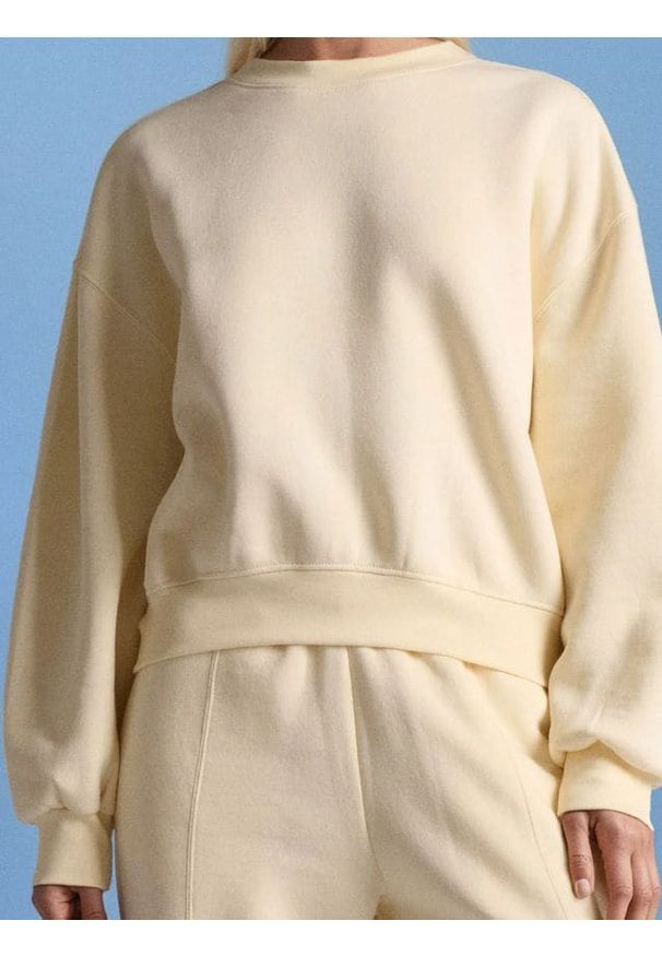 Sinsay - Bluza ze ściągaczami - żółty. Kolor: żółty