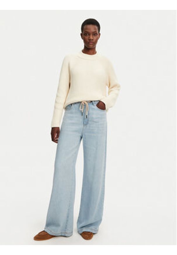 AMI PARIS Sweter FKS024.KN0031 Écru Regular Fit. Materiał: bawełna