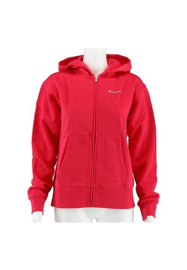 Bluza sportowa dziewczęca Champion Full Zip. Typ kołnierza: kaptur. Kolor: czerwony. Styl: sportowy