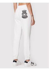 Pinko Spodnie dresowe Jolanda 1G186P Y54B Biały Regular Fit. Kolor: biały. Materiał: bawełna, dresówka