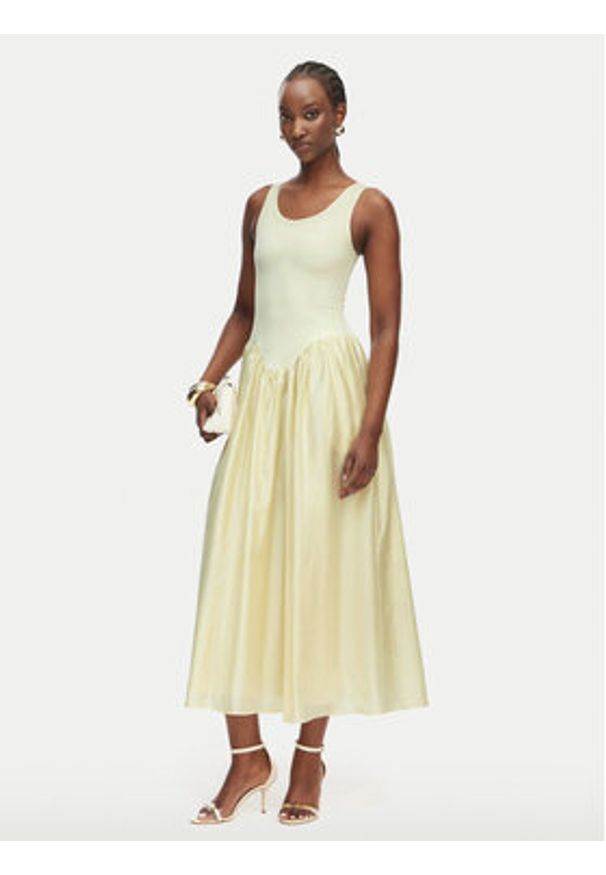 BARDOT - Bardot Sukienka letnia Lorie 60385DB Kremowy Regular Fit. Kolor: kremowy. Materiał: syntetyk. Sezon: lato