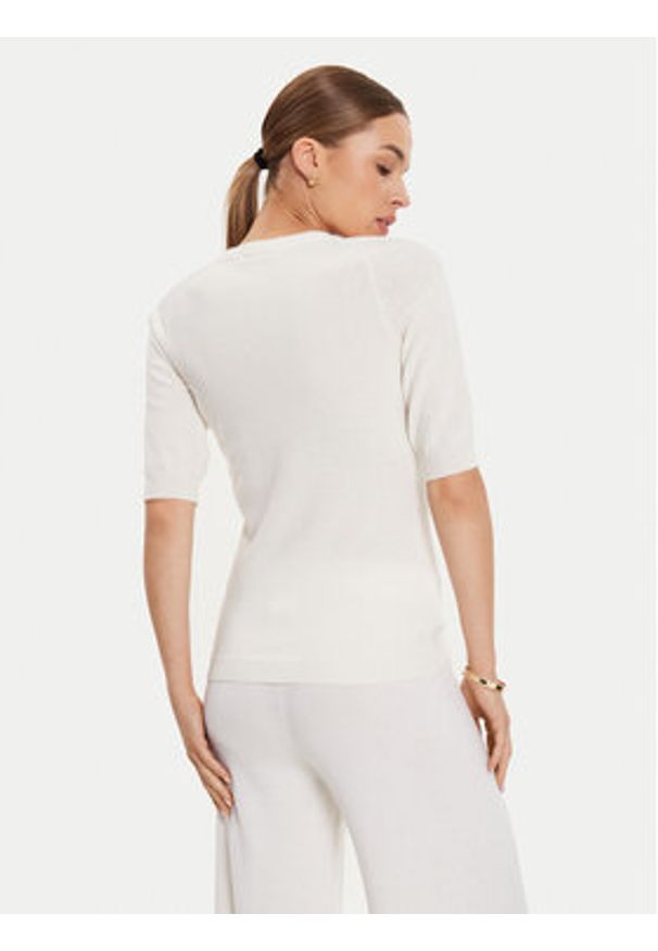 Max Mara Leisure Sweter Cima 24263660 Biały Regular Fit. Kolor: biały. Materiał: wełna