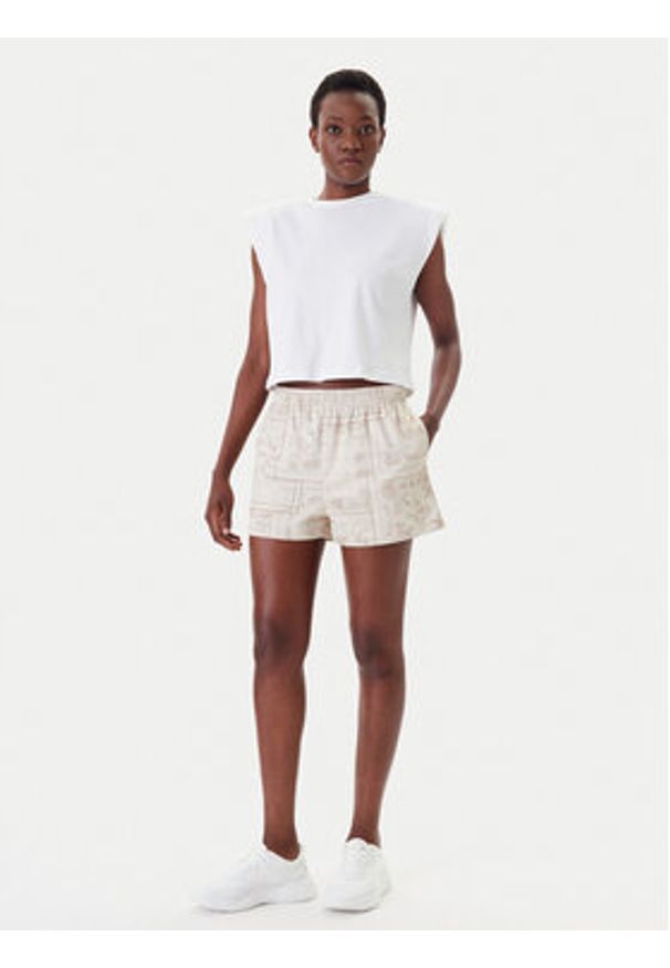 Karl Kani Szorty sportowe Signature Mesh Mini PD00005437 Beżowy Regular Fit. Kolor: beżowy. Materiał: syntetyk