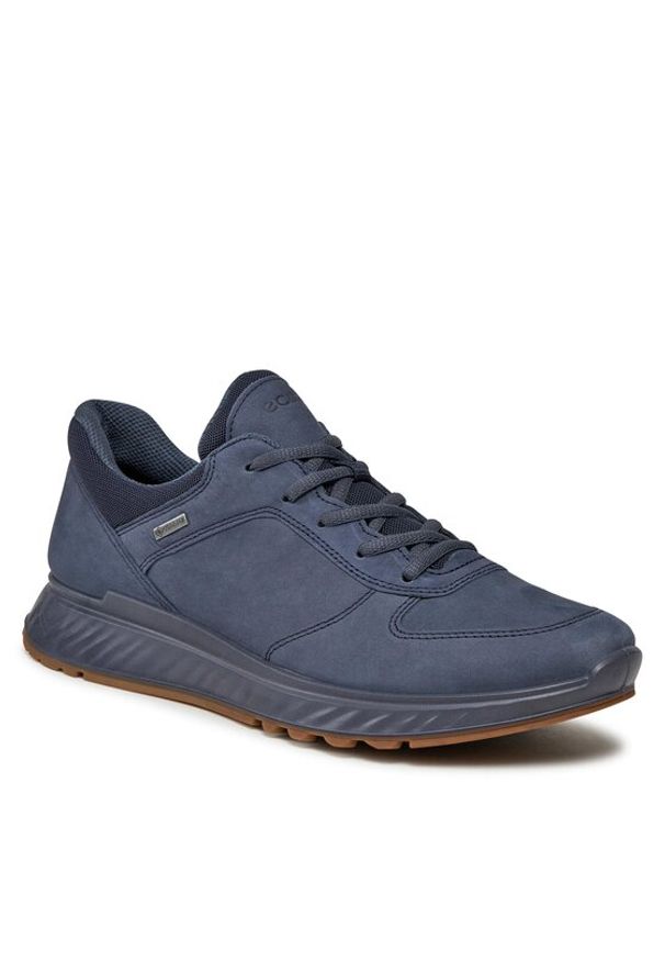 ecco - ECCO Sneakersy Exostride M GORE-TEX 83530401303 Granatowy. Kolor: niebieski. Materiał: skóra, nubuk. Technologia: Gore-Tex