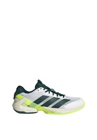 Adidas - Buty Adizero Ubersonic 5 Tennis. Zapięcie: zamek. Kolor: biały, zielony, żółty, wielokolorowy. Sport: tenis