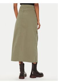 GESTUZ - Gestuz Spódnica midi 10908161 Zielony Regular Fit. Kolor: zielony. Materiał: bawełna